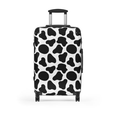 Cow Print Suitcase - A stylish luggage featuring a chic cow print design, perfect for travelers who want to add a touch of luxury to their journeys.