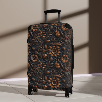 Western Floral Suitcase - A stylish and durable travel essential featuring a captivating western floral design for the modern traveler.