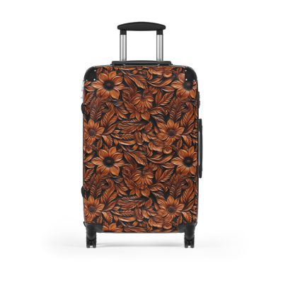 Western Floral Suitcase - A stylish and durable travel essential featuring a captivating western floral design for the modern traveler.