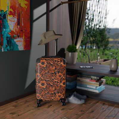 Western Floral Suitcase - A stylish and durable travel essential featuring a captivating western floral design for the modern traveler.