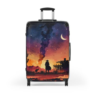 Retro Western Suitcase - A blend of vintage flair and modern functionality, making your travels both stylish and practical.