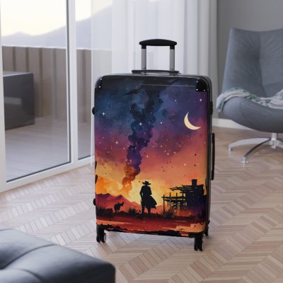 Retro Western Suitcase - A blend of vintage flair and modern functionality, making your travels both stylish and practical.