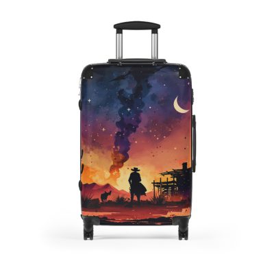 Retro Western Suitcase - A blend of vintage flair and modern functionality, making your travels both stylish and practical.