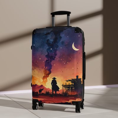 Retro Western Suitcase - A blend of vintage flair and modern functionality, making your travels both stylish and practical.