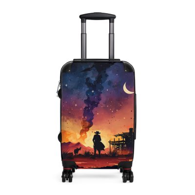 Retro Western Suitcase - A blend of vintage flair and modern functionality, making your travels both stylish and practical.