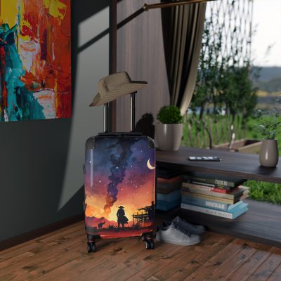 Retro Western Suitcase - A blend of vintage flair and modern functionality, making your travels both stylish and practical.