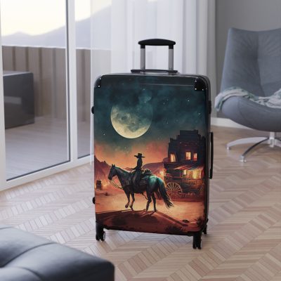 Retro Western Suitcase - A blend of vintage flair and modern functionality, making your travels both stylish and practical.