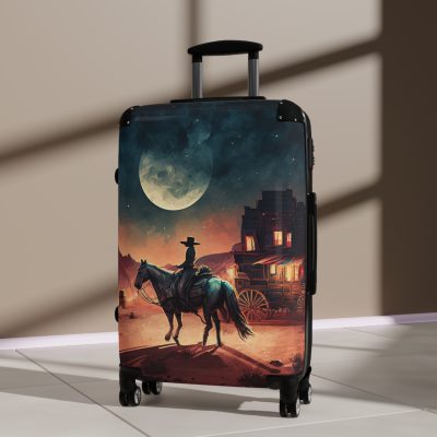 Retro Western Suitcase - A blend of vintage flair and modern functionality, making your travels both stylish and practical.