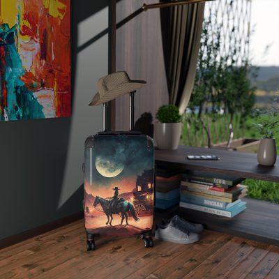 Retro Western Suitcase - A blend of vintage flair and modern functionality, making your travels both stylish and practical.