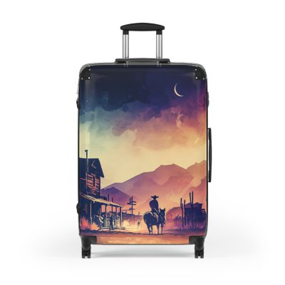 Retro Western Suitcase - A blend of vintage flair and modern functionality, making your travels both stylish and practical.