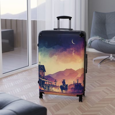 Retro Western Suitcase - A blend of vintage flair and modern functionality, making your travels both stylish and practical.