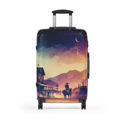 Retro Western Suitcase - A blend of vintage flair and modern functionality, making your travels both stylish and practical.