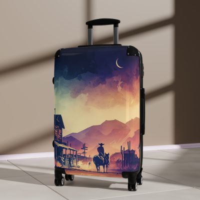 Retro Western Suitcase - A blend of vintage flair and modern functionality, making your travels both stylish and practical.