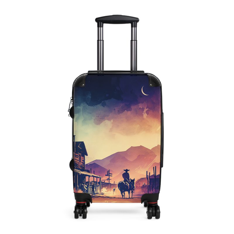 Retro Western Suitcase - A blend of vintage flair and modern functionality, making your travels both stylish and practical.