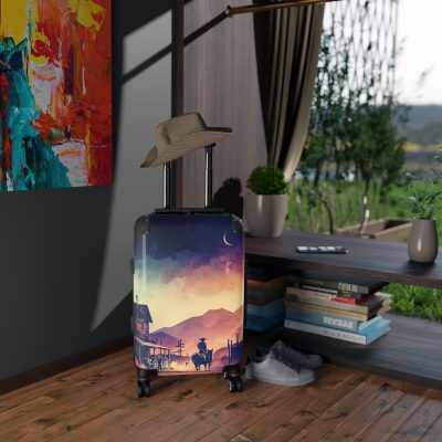 Retro Western Suitcase - A blend of vintage flair and modern functionality, making your travels both stylish and practical.