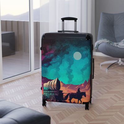 Retro Western Suitcase - A blend of vintage flair and modern functionality, making your travels both stylish and practical.