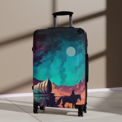 Retro Western Suitcase - A blend of vintage flair and modern functionality, making your travels both stylish and practical.