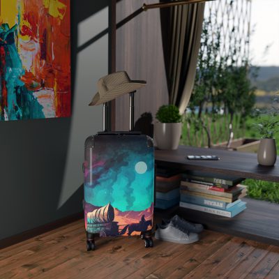 Retro Western Suitcase - A blend of vintage flair and modern functionality, making your travels both stylish and practical.