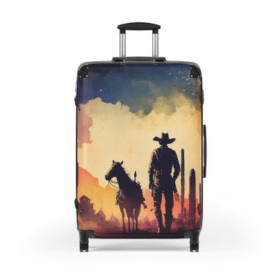 Retro Western Suitcase - A blend of vintage flair and modern functionality, making your travels both stylish and practical.