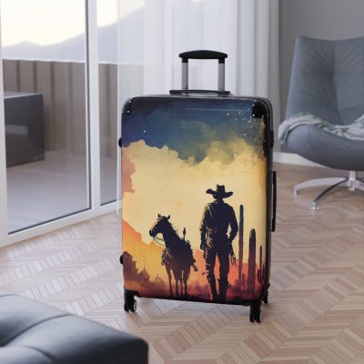 Retro Western Suitcase - A blend of vintage flair and modern functionality, making your travels both stylish and practical.