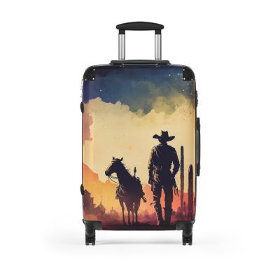 Retro Western Suitcase - A blend of vintage flair and modern functionality, making your travels both stylish and practical.