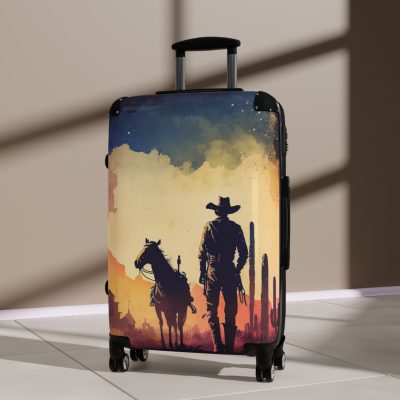 Retro Western Suitcase - A blend of vintage flair and modern functionality, making your travels both stylish and practical.