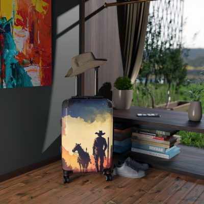 Retro Western Suitcase - A blend of vintage flair and modern functionality, making your travels both stylish and practical.