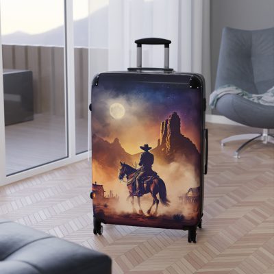 Retro Western Suitcase - A blend of vintage flair and modern functionality, making your travels both stylish and practical.