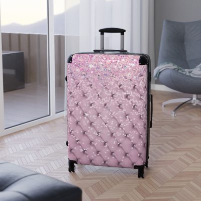 Glitter Suitcase - A glamorous travel essential that sparkles with style.