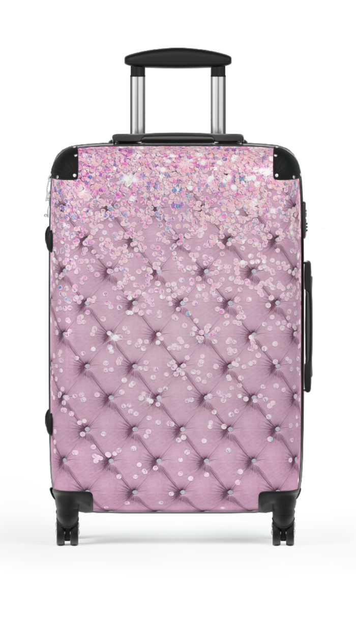 Glitter Suitcase - A glamorous travel essential that sparkles with style.