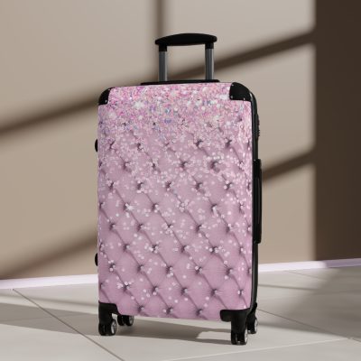 Glitter Suitcase - A glamorous travel essential that sparkles with style.