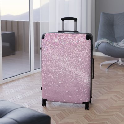 Glitter Suitcase - A glamorous travel essential that sparkles with style.