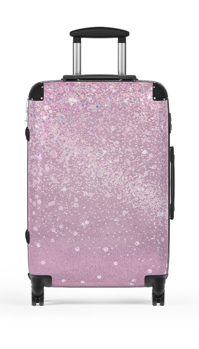 Glitter Suitcase - A glamorous travel essential that sparkles with style.