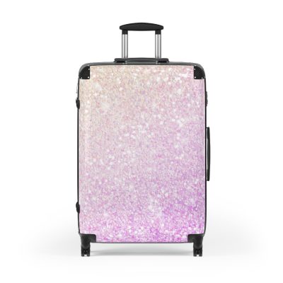 Pastel Glitter Suitcase - A dreamy and stylish travel companion with a touch of enchanting sparkle.