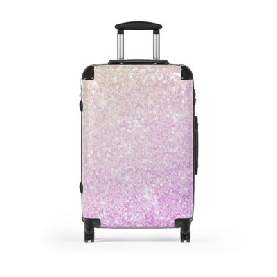 Pastel Glitter Suitcase - A dreamy and stylish travel companion with a touch of enchanting sparkle.