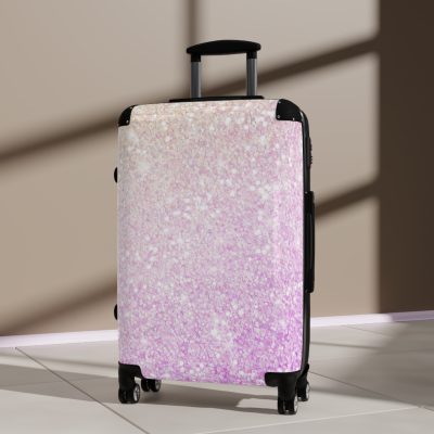 Pastel Glitter Suitcase - A dreamy and stylish travel companion with a touch of enchanting sparkle.