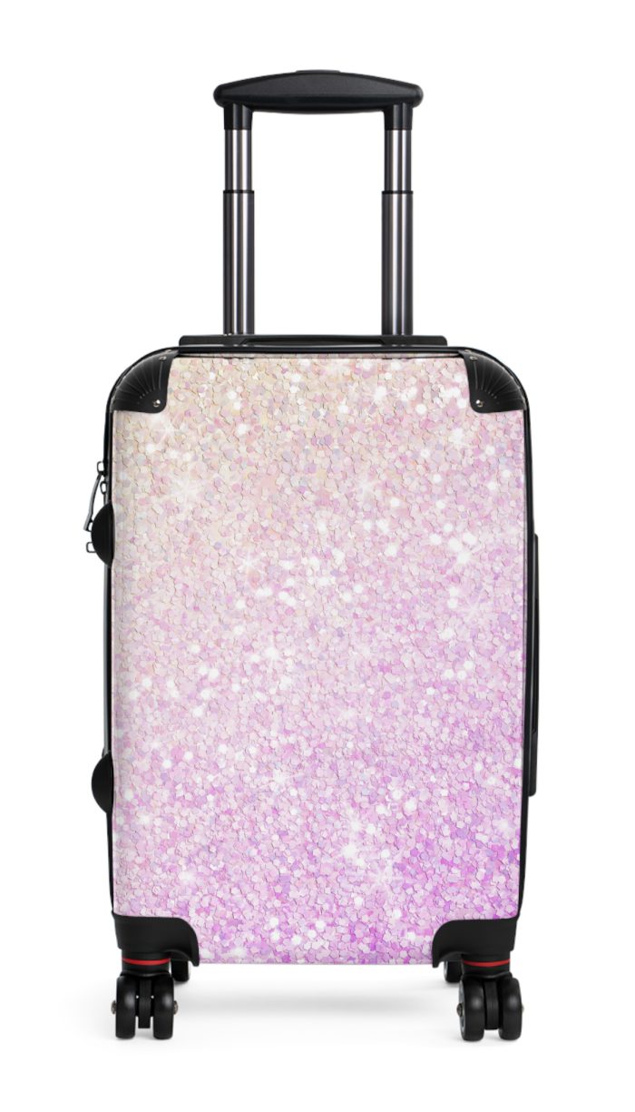 Pastel Glitter Suitcase - A dreamy and stylish travel companion with a touch of enchanting sparkle.