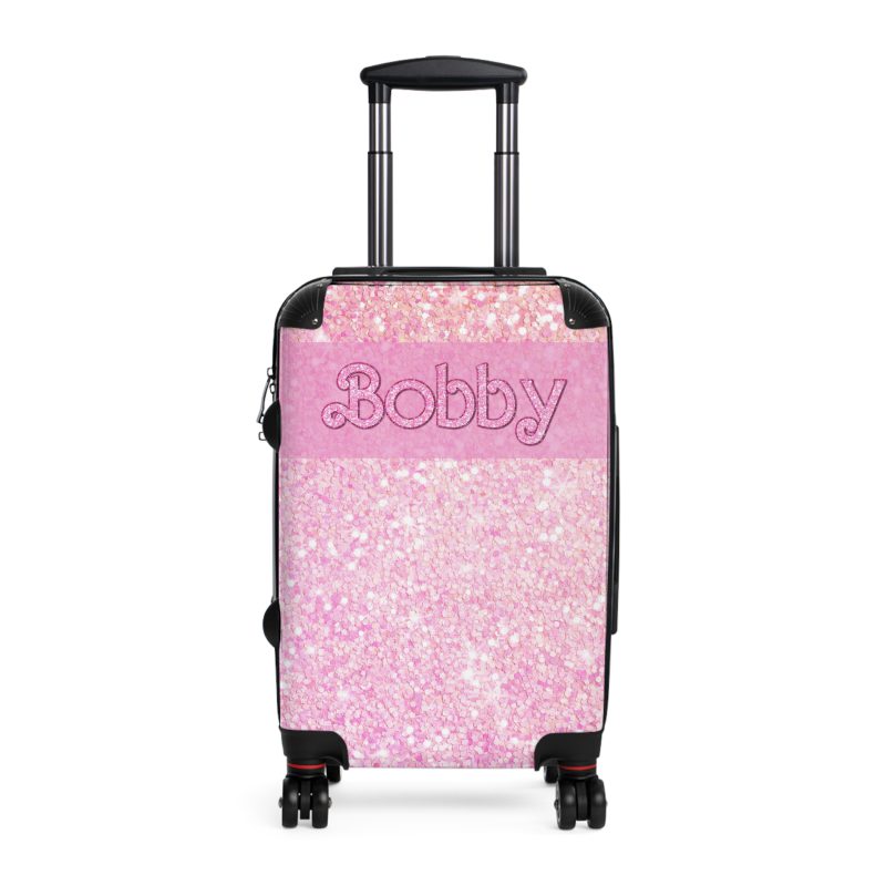 Custom Pastel Glitter Suitcase - A unique and personalized travel companion with a dreamy pastel and glitter design.