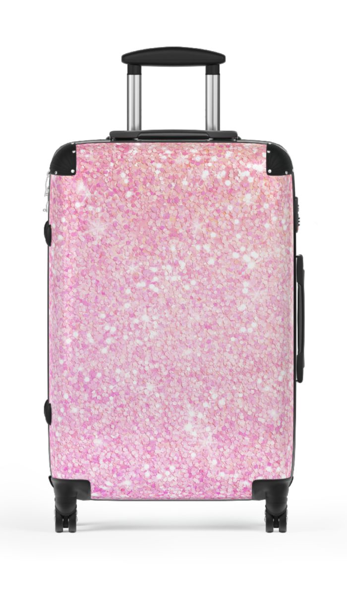 Pastel Glitter Suitcase - A dreamy and stylish travel companion with a touch of enchanting sparkle.