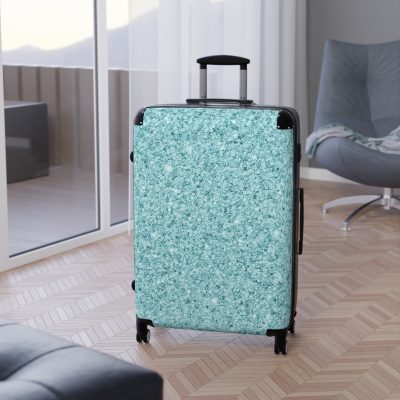 Glitter Suitcase - A glamorous travel essential that sparkles with style.