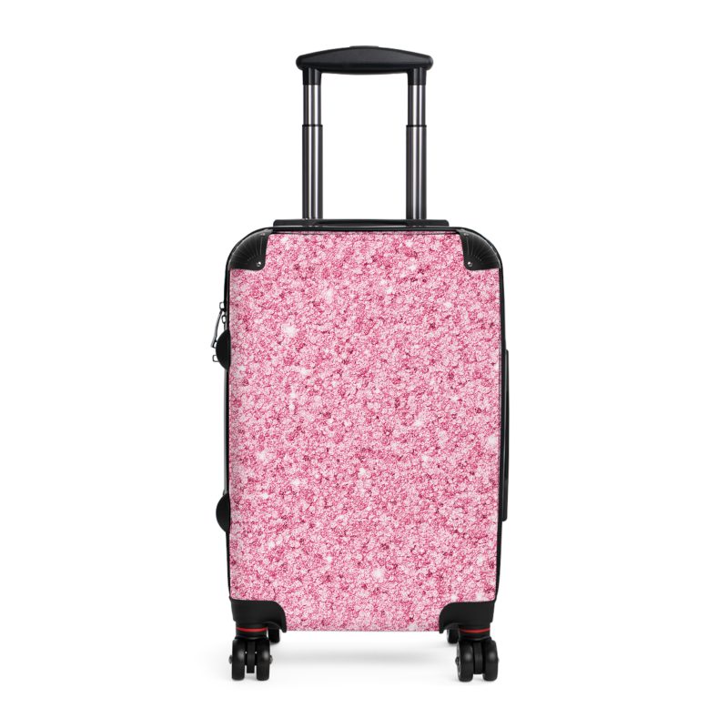 Pink Glitter Suitcase Sparkle in Style on Every Journey