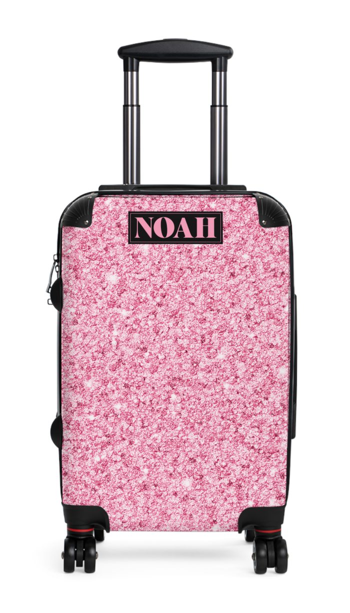 Pink Glitter Suitcase Sparkle in Style on Every Journey