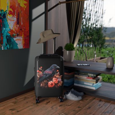 Gothic Suitcase - Elegantly dark travel luggage, perfect for Gothic enthusiasts and style connoisseurs.