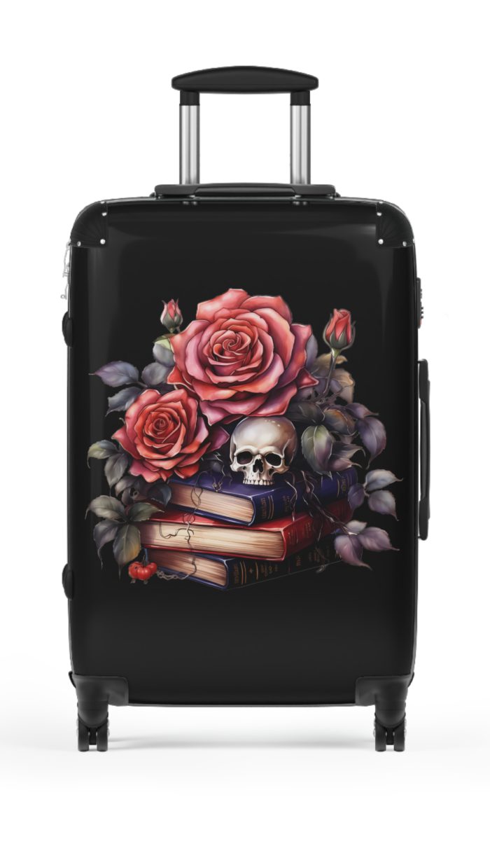 Gothic Suitcase - Elegantly dark travel luggage, perfect for Gothic enthusiasts and style connoisseurs.