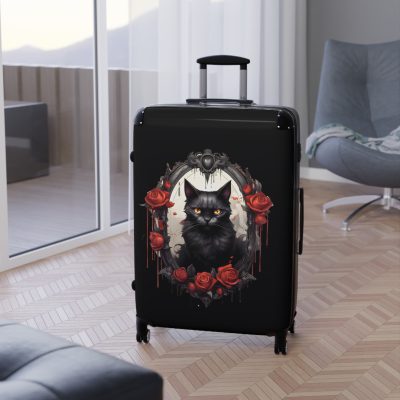 Gothic Suitcase - Elegantly dark travel luggage, perfect for Gothic enthusiasts and style connoisseurs.