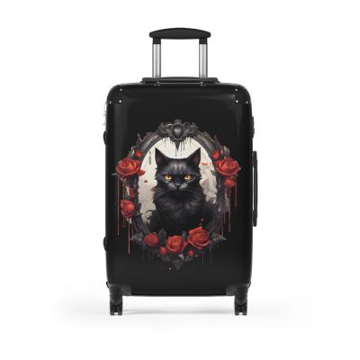 Gothic Suitcase - Elegantly dark travel luggage, perfect for Gothic enthusiasts and style connoisseurs.