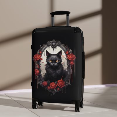 Gothic Suitcase - Elegantly dark travel luggage, perfect for Gothic enthusiasts and style connoisseurs.