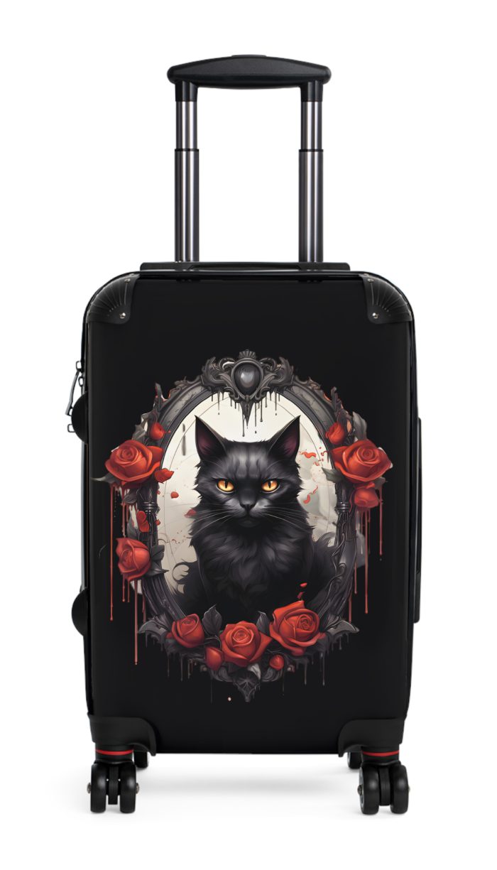 Gothic Suitcase - Elegantly dark travel luggage, perfect for Gothic enthusiasts and style connoisseurs.