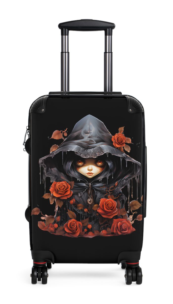 Gothic Suitcase - Elegantly dark travel luggage, perfect for Gothic enthusiasts and style connoisseurs.