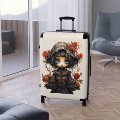 Gothic Suitcase - Elegantly dark travel luggage, perfect for Gothic enthusiasts and style connoisseurs.